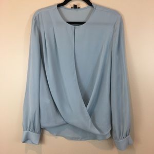 Ann Taylor cross front blouse size M